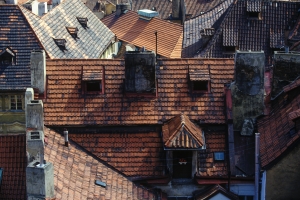 Prague roofs