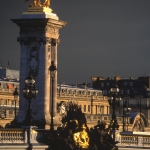 Alexander III bridge stormy day Paris